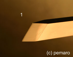 Perfil de filo recto (forma 1), de la serie de Pemaro