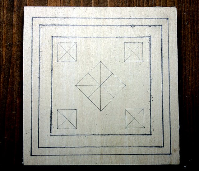 El segundo diseño calcado en la tabla
