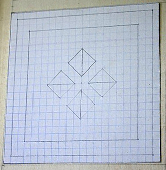 Diseño 1: patrón del posavasos en la libreta