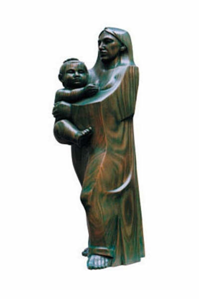«Maternidad», talla en madera
