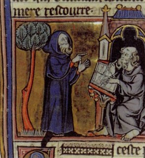 Ilustración de un tratado medieval de magia