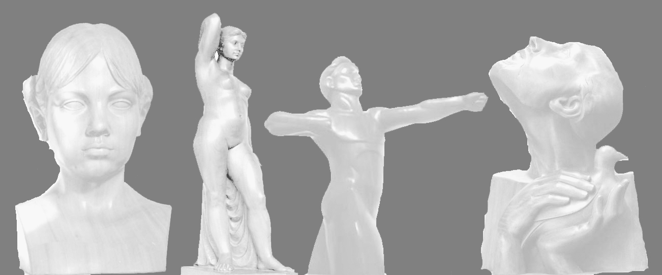 Modelos de yeso en el taller