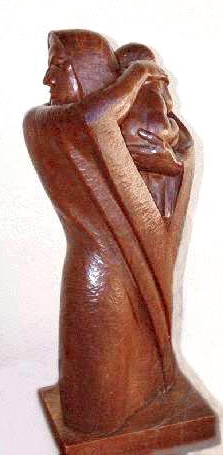 La Leona, talla en madera de Juan Rafael Chacón