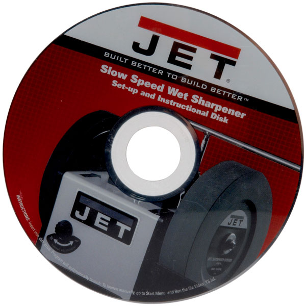 El disco de instrucciones de la afiladora JET