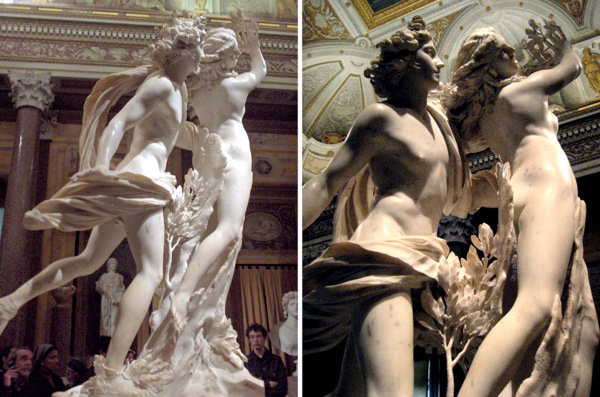 Apolo y Dafne, de Bernini: dos vistas