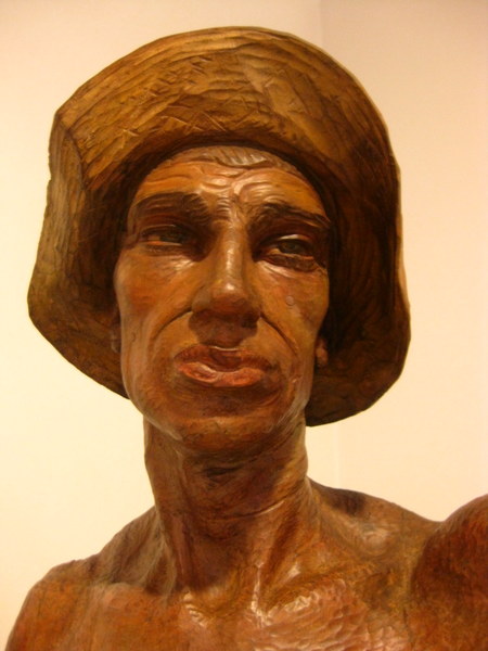 «Mirando al mar»: detalle del rostro