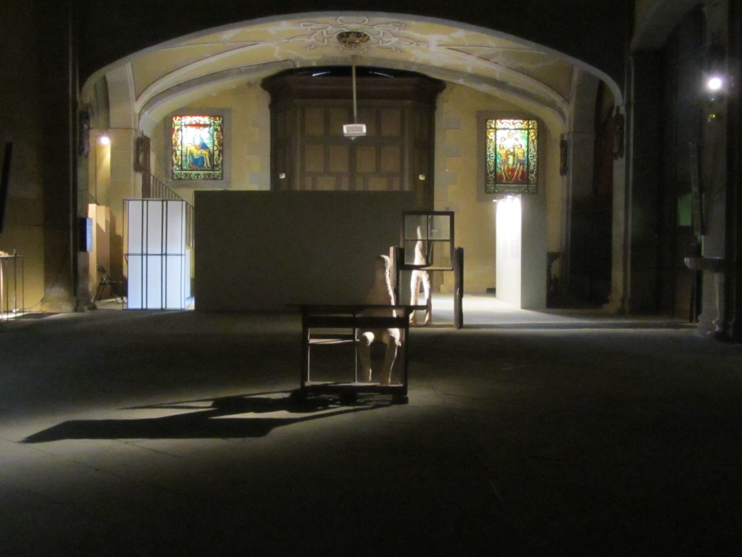 Instalación de «Kantoriana» en el interior de la iglesia de la Pietat