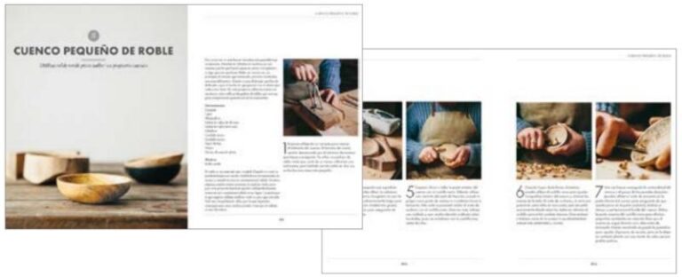 Páginas interiores del libro «El tallador de madera urbano»