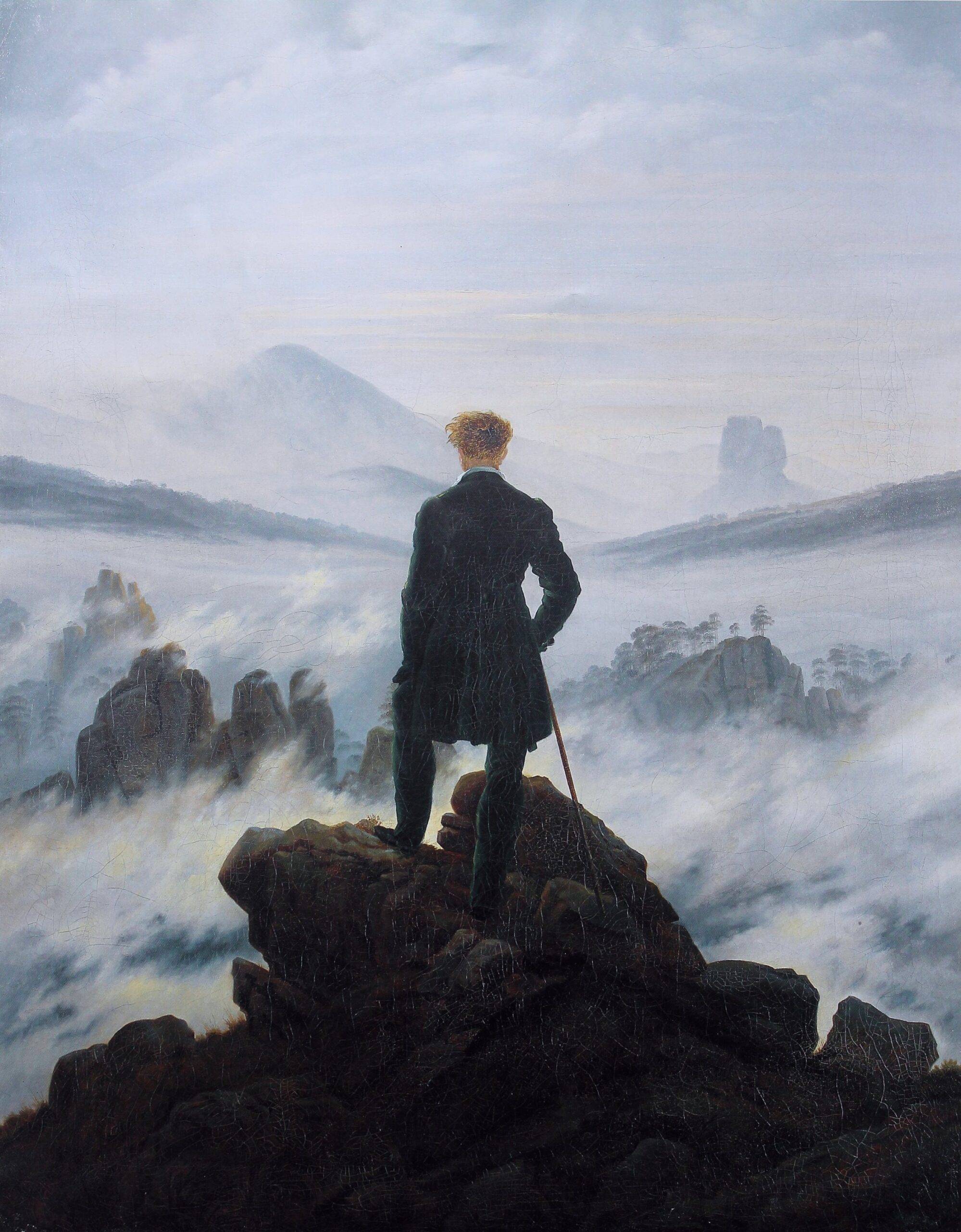 «El caminante sobre el mar de niebla», de Caspar David Friedrich (1818)
