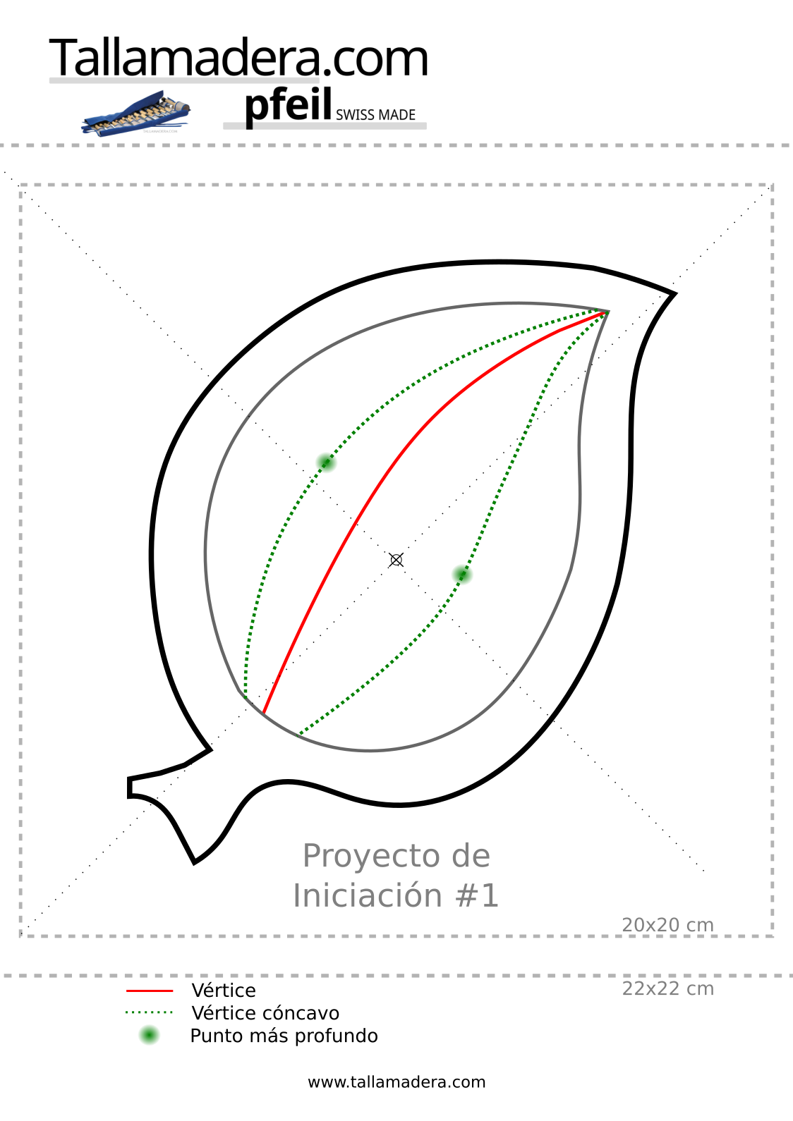 Diseño de La Hoja para calcar y tallar, de Tallamadera