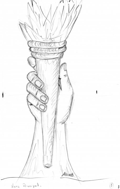 Diseño de la Llama de la Esperanza (vista principal)
